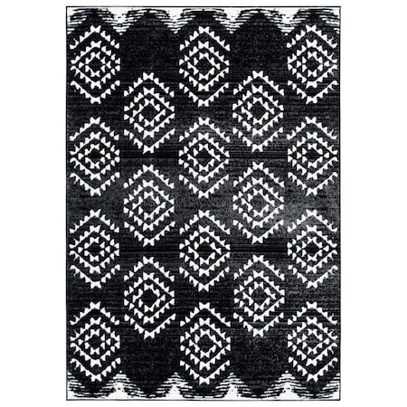 Safavieh Skyler Power Loomed Rectangle Area Rug Black & Ivory - 6 x 9 ft. SKY179Z-6